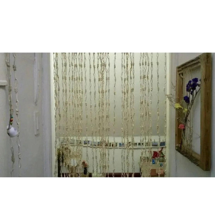 Natural Handmade Corn Straw Room Divider - Eco-Friendly Reed Curtain Screen