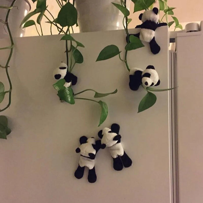 Soft Panda Plush Magnet - Adorable Fridge Decor Accent