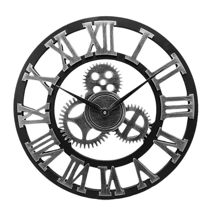 Sleek Industrial Gear Wall Clock - Contemporary Silent Timepiece with Precision Mechanism