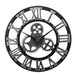 Sleek Industrial Gear Wall Clock - Contemporary Silent Timepiece with Precision Mechanism