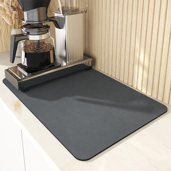 Elevate Your Kitchen Decor with the Luxe Water-Absorbent Dish Drying Mat