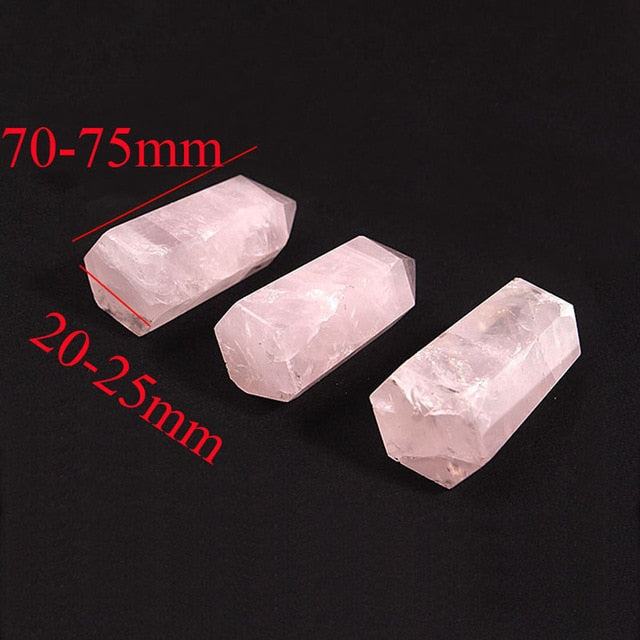 Rose Quartz Crystal Point: Handcrafted Pink Elegance for Positive Energy