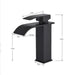 Modern Black Waterfall Faucet with Chrome Accents for Stylish Bathrooms