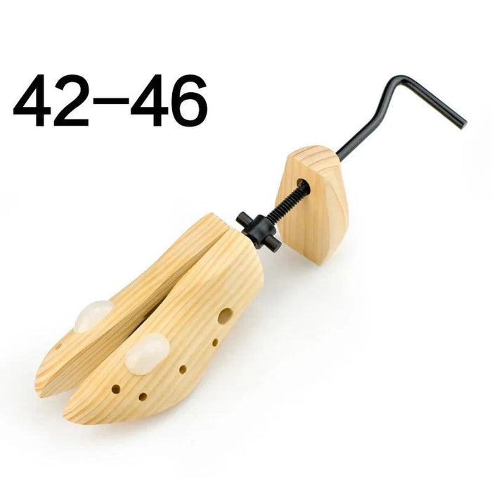 Adjustable Professional Wooden Shoe Stretcher for Comfortable Fit – Includes Pressure Relief Plugs for Boots and Pumps