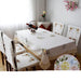 Charming Floral Embroidered Round Cotton Linen Table Cover