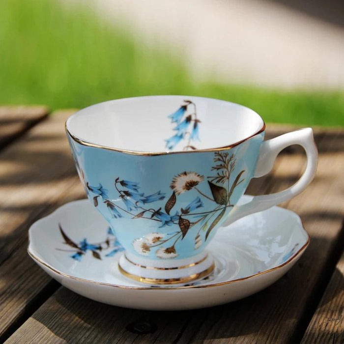 Luxurious Black Floral Porcelain Tea Set for Elegant Gatherings