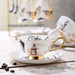 Elegant Bone China Tea and Coffee Service - Premium Porcelain Teapot, Creamer, Sugar Bowl, and Cups for Luxurious Teatime Gatherings