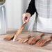 Elegant Acacia Wood Spatula Set - Versatile Slotted Kitchen Utensils for Non-Stick Cookware