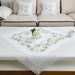 Elegant Floral Embroidered Table Decor Set - Luxurious Silky Fiber