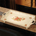 Yolife Elegant Porcelain Serving Tray with Golden Trim for Impressive Entertaining