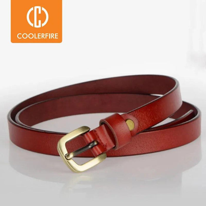 Chic Leather Waist Belt with Elegant Square Metal Buckle - Women's Fashion Essential