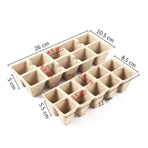5 pcs Sustainable Seedling Growth Kit with Biodegradable Nursery Trays
