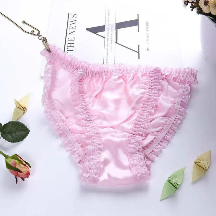 Opulent Plus Size Silk Satin Seamless Knickers for Women