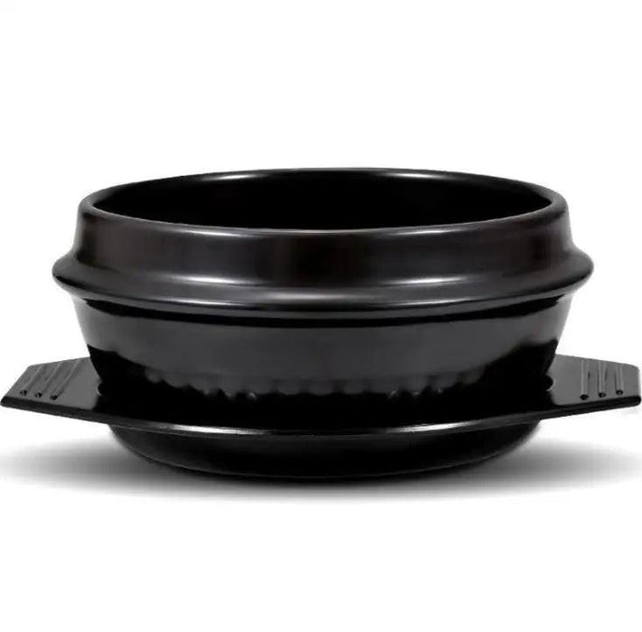 16-Piece Korean Dolsot Stone Bowl and Ceramic Ramen Set with Serving Trays - Assorted Sizes