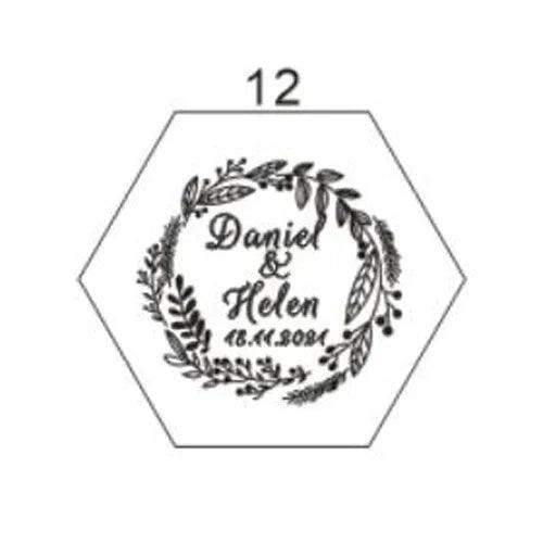 Customizable Transparent Hexagon Acrylic Ring Box with Engraved Name and Date - Elegant Jewelry Display