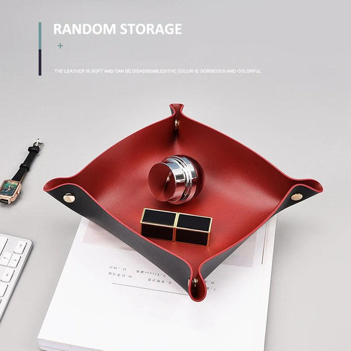 Elegant Leather Catchall Tray for Jewelry and Daily Essentials - Chic Storage Solution