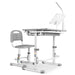 Height-Adjustable Kids Study Desk and Chair Set with Adjustable Lamp - Enhanced Ergonomics