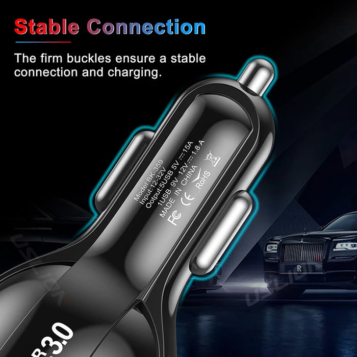 Multi-Device Quick Charge USB Car Charger for iPhone 12 and All Smartphones - Your Ideal Travel Companion