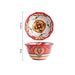 Bohemian Hand-Painted Ceramic Bowl - Elegant Rice, Noodle & Salad Dish with Innovative Chopstick Holder