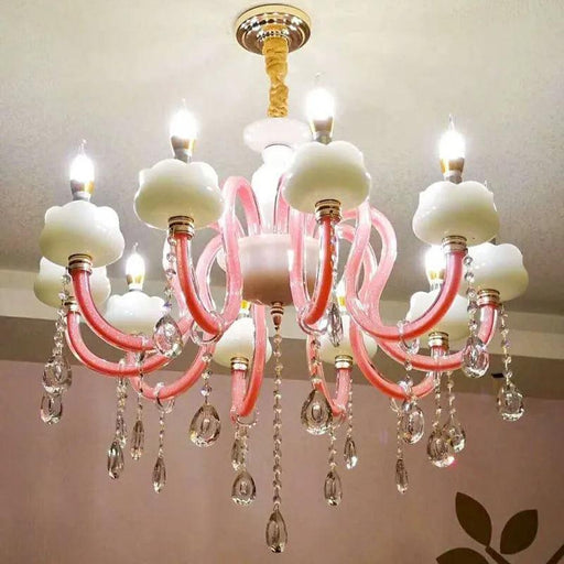 Enchanting Pink Crystal Chandelier for Dreamy Spaces