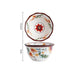 Bohemian Hand-Painted Ceramic Bowl - Elegant Rice, Noodle & Salad Dish with Innovative Chopstick Holder