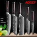 Premium 7CR17 Japanese Laser Damascus Culinary Knife Set - Chef, Santoku, Cleaver, Slicing & Utility Options