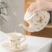 Charming Vintage Butterfly Tea and Coffee Set - Exquisite Porcelain and Bone China, Luxurious 800ml Pot with Matching Saucer