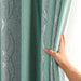 Dreamwood 2021 Hot Sale Modern Green Striped Blackout Curtain with Dual Color Options for Home Décor