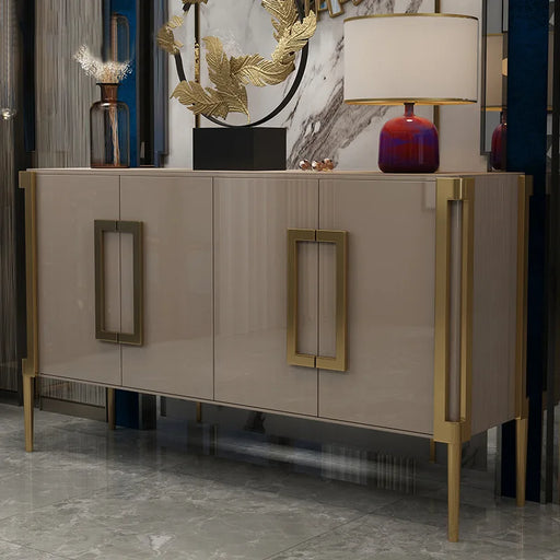 Chic Contemporary Sideboard with Stainless Steel Features