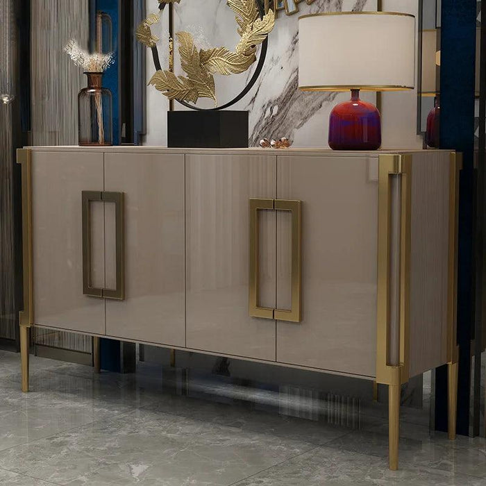 Chic Contemporary Sideboard with Stainless Steel Features