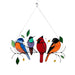 Whimsical Stained Glass Bird Window Panels - Enchanting Decor for Kids' Rooms and Radiant Sunlight Effects