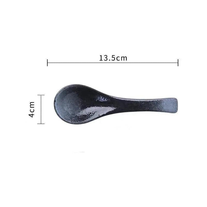 Sophisticated Japanese Ceramic Soup Spoon - Chic Tableware for Dining & Special Occasions - Safe and Non-toxic Design