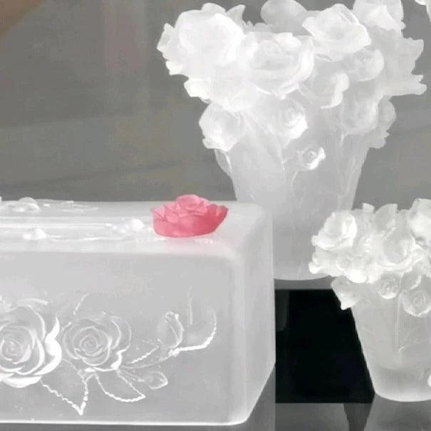 Exquisite Crystal Rose Centerpiece: Luxurious Tableware for Elegant Events