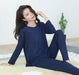 Cozy Women's Modal Pajama Set with Long Sleeve Top and Pants for Relaxation and Sleep