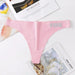 Elegant Seamless Low-Rise Ice Silk Thong Panties for Women - Chic Nylon Underwear in Assorted Colors