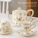 Charming Vintage-Inspired Butterfly Bone China Tea and Coffee Set