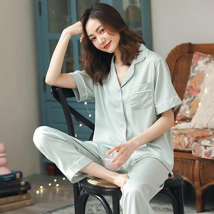 Elegant Blush 2-Piece Summer Pajama Set - Cozy Luxe Lounge Sleepwear for Women