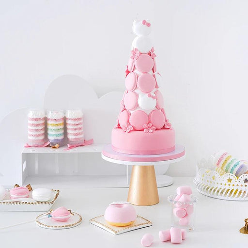 Charming Faux Macaron Display Towers - Elegant Decorative Molds for Events, Photography, and Retail Exhibits