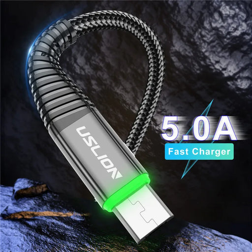 5A LED Micro USB Charging Cable with Data Sync for Xiaomi Samsung Android Phones - Premium Quality & Stylish Design