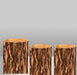 Wood Bark Texture Elastic Fabric Cylinder Covers - Customizable Set for Dessert Table Decor