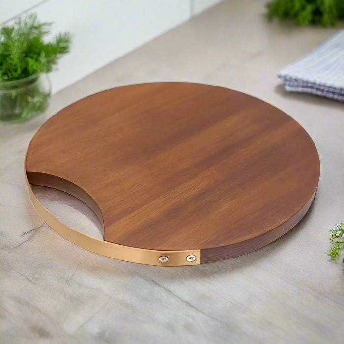 Elegant Acacia Wood Cutting Board - Multi-Functional Serving Tray for Pizza, Sushi, Bread & Cheese