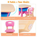 Kids' Creative Plastic Furniture Set with Storage Bins | Eco-Friendly Design | Fun and Durable Table and Chairs for Young Children