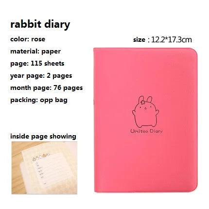 Charming Rabbit Faux Leather Notebook - A Creative Writing Delight