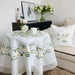 Elegant Floral Embroidered Table Decor Set - Luxurious Silky Fiber