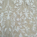 Luxurious Ivory Beaded Lace and Tulle Fabric for Bridal Attire - 130cm Width