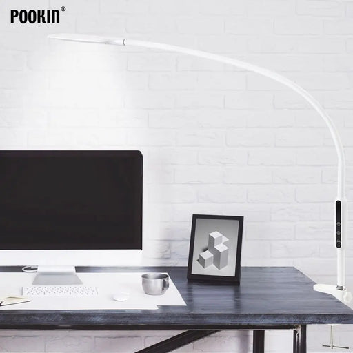 LED Clip-On Desk Lamp with Remote Control - Adjustable Brightness and Color Modes