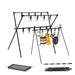 Compact Folding Aluminum Camping Cooking Rack and Organizer for Outdoor Fun
