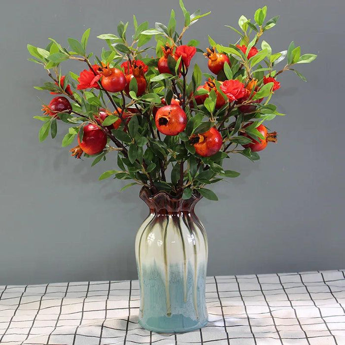 Artificial Flower Pomegranate Branch for Home Decor