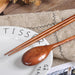 Japanese Wooden Reusable Sushi Chopsticks & Spoon Cutlery Set