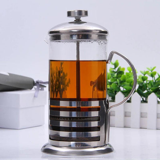 Chic 350ml Stainless Steel and Glass French Press for Ultimate Coffee and Tea Experience